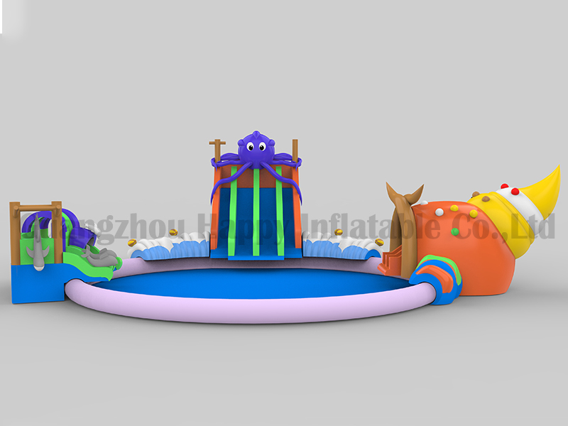 parque acuático inflable gigante